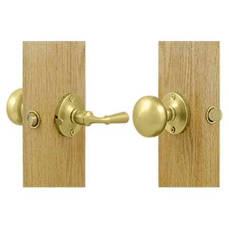 Dendesigns Storm Door Latch with Round Tubular LockBright DE560851